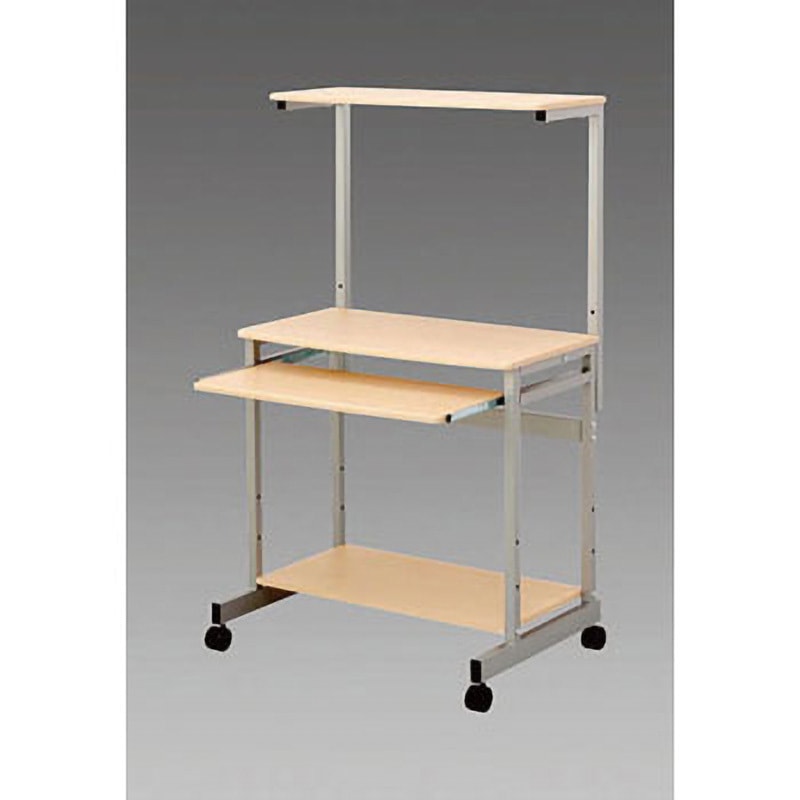 EA954HC-47 750x500x1195mm 幅広パソコンラック エスコ ナチュラル木目色