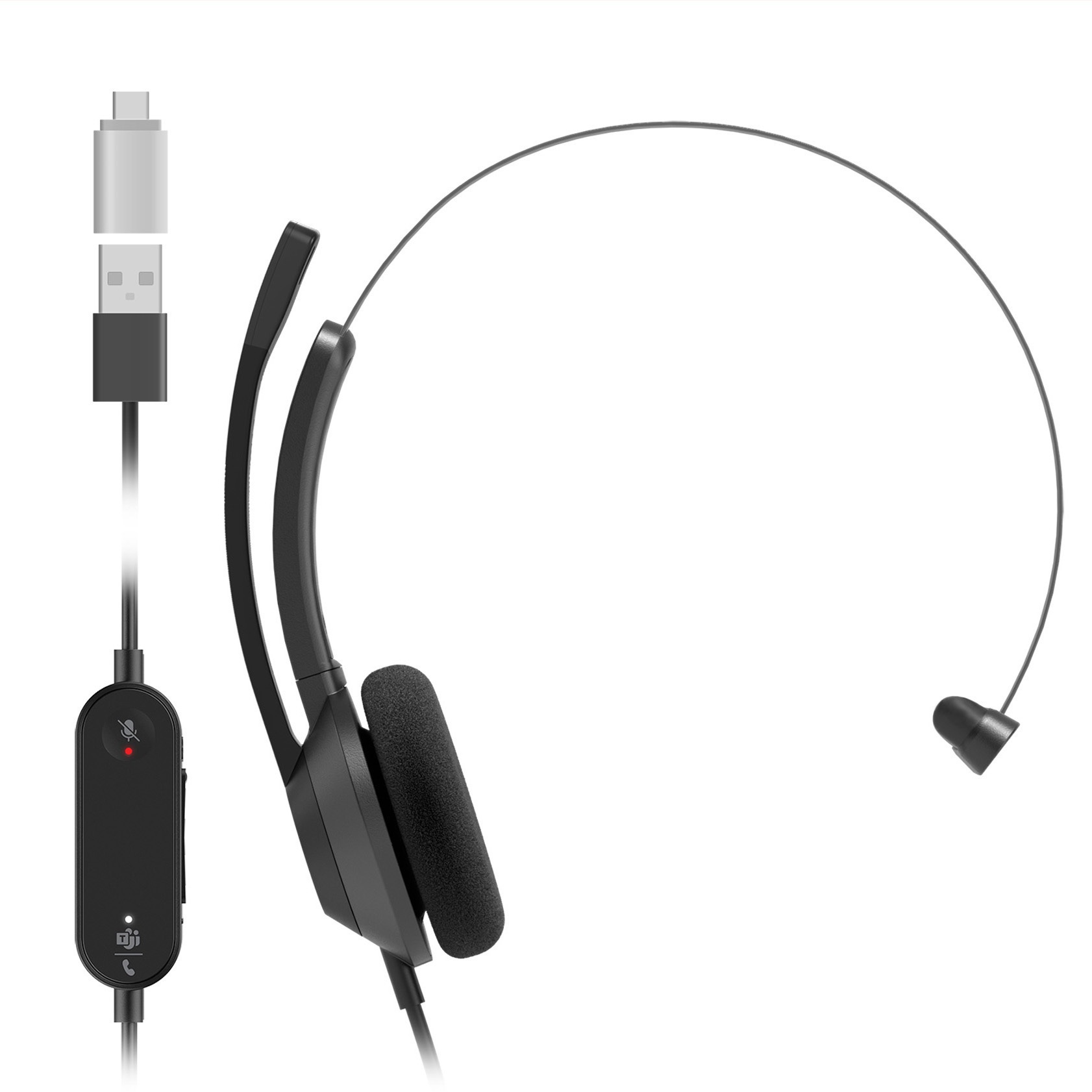 HS-W-321Q-C-USBC ヘッドセット 321Q USB-C 有線シングル オンイヤー ヘッドフォン USBケーブル Type-C接続 Microsoft Teamsコントローラ 1台 Cisco(シスコ) 【通販モノタロウ】 9,475円