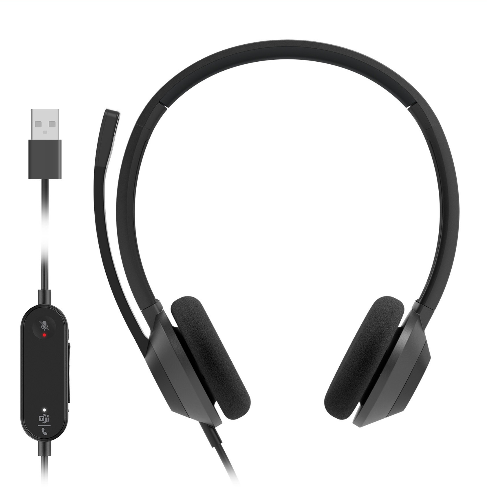 HS-W-322Q-C-USB ヘッドセット 322Q USB 有線デュアル オンイヤー ヘッドフォン USBケーブル Type-A接続 Microsoft Teamsコントローラ 1台 Cisco(シスコ) 【通販モノタロウ】