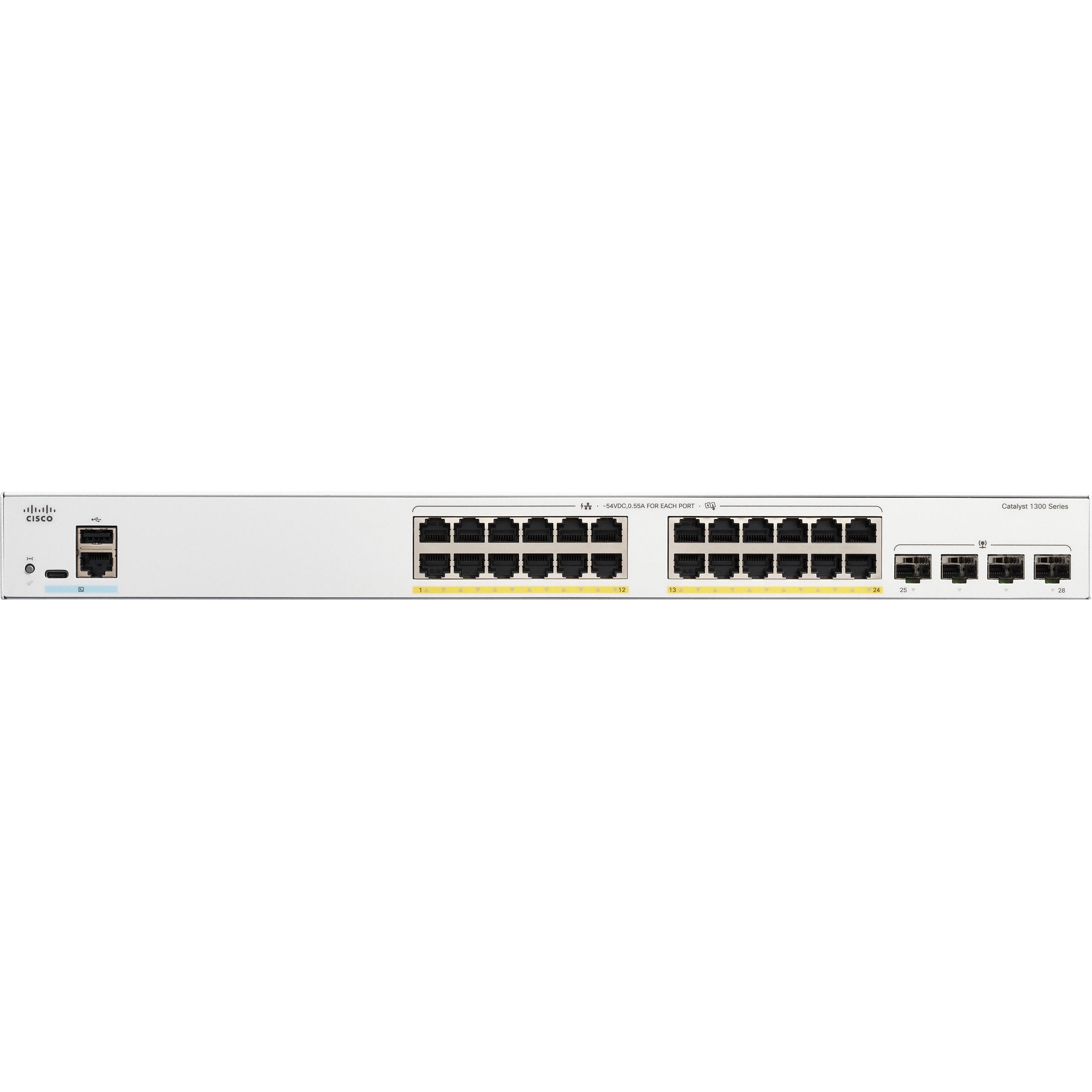 C1300-24FP-4G Catalyst 1300 マネージド スイッチ GE フル PoE 4x1GE