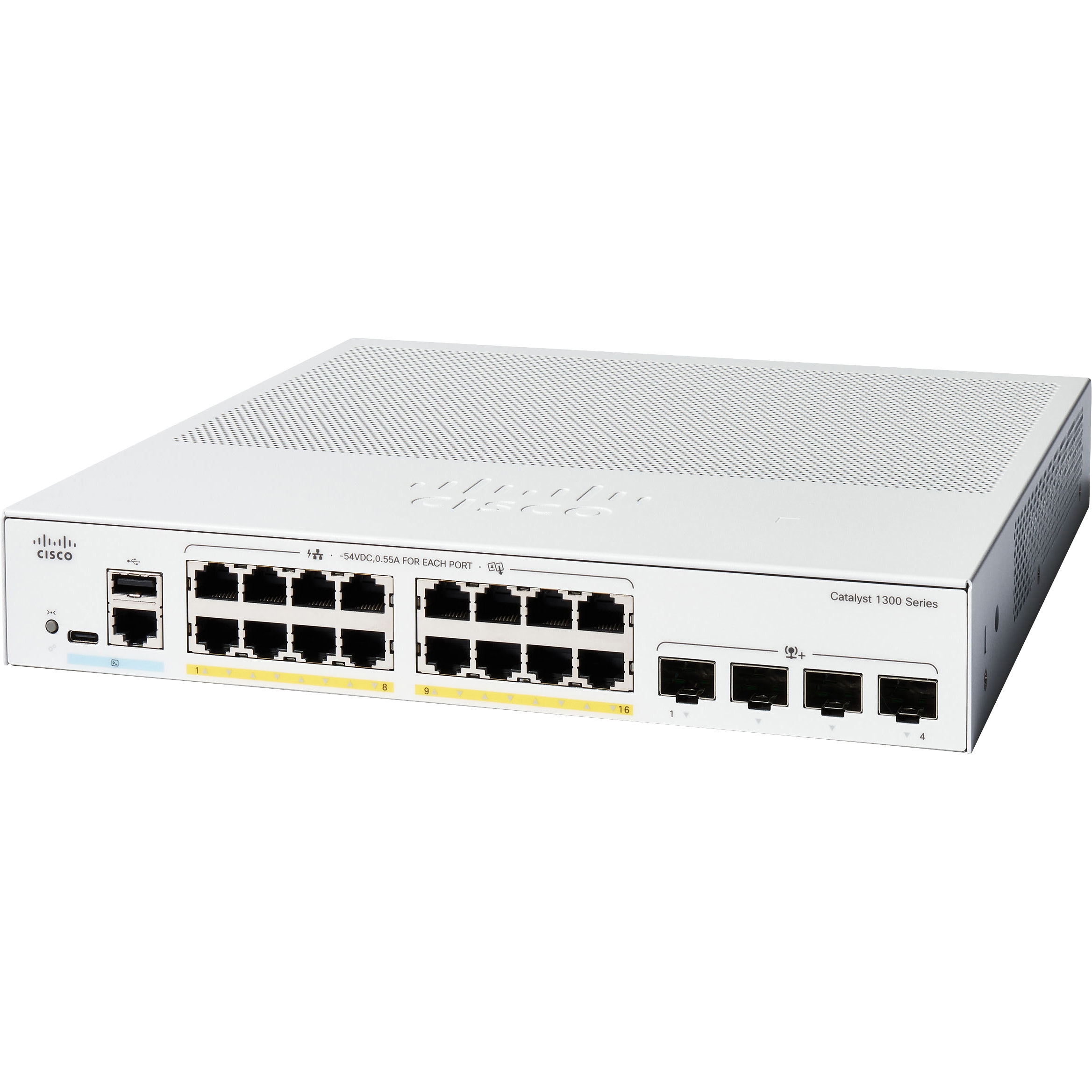 C1300-16P-4X Catalyst 1300マネージド スイッチ 16 ポート GE PoE