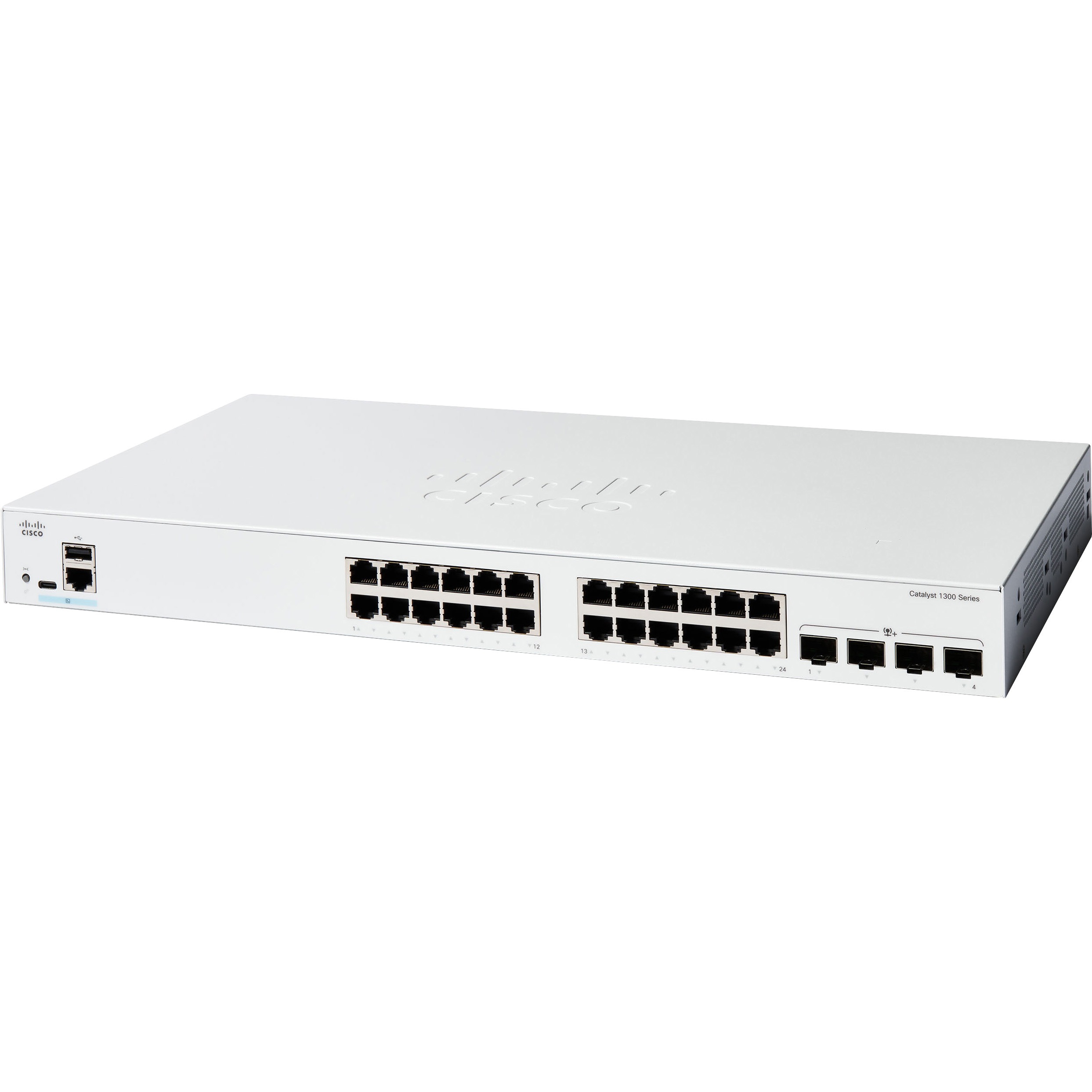 C1300-24T-4X Catalyst 1300マネージド スイッチ 24 ポート GE 4x10GE SFP+ 金属筐体 静音ファンレス 1台 Cisco(シスコ) 【通販モノタロウ】