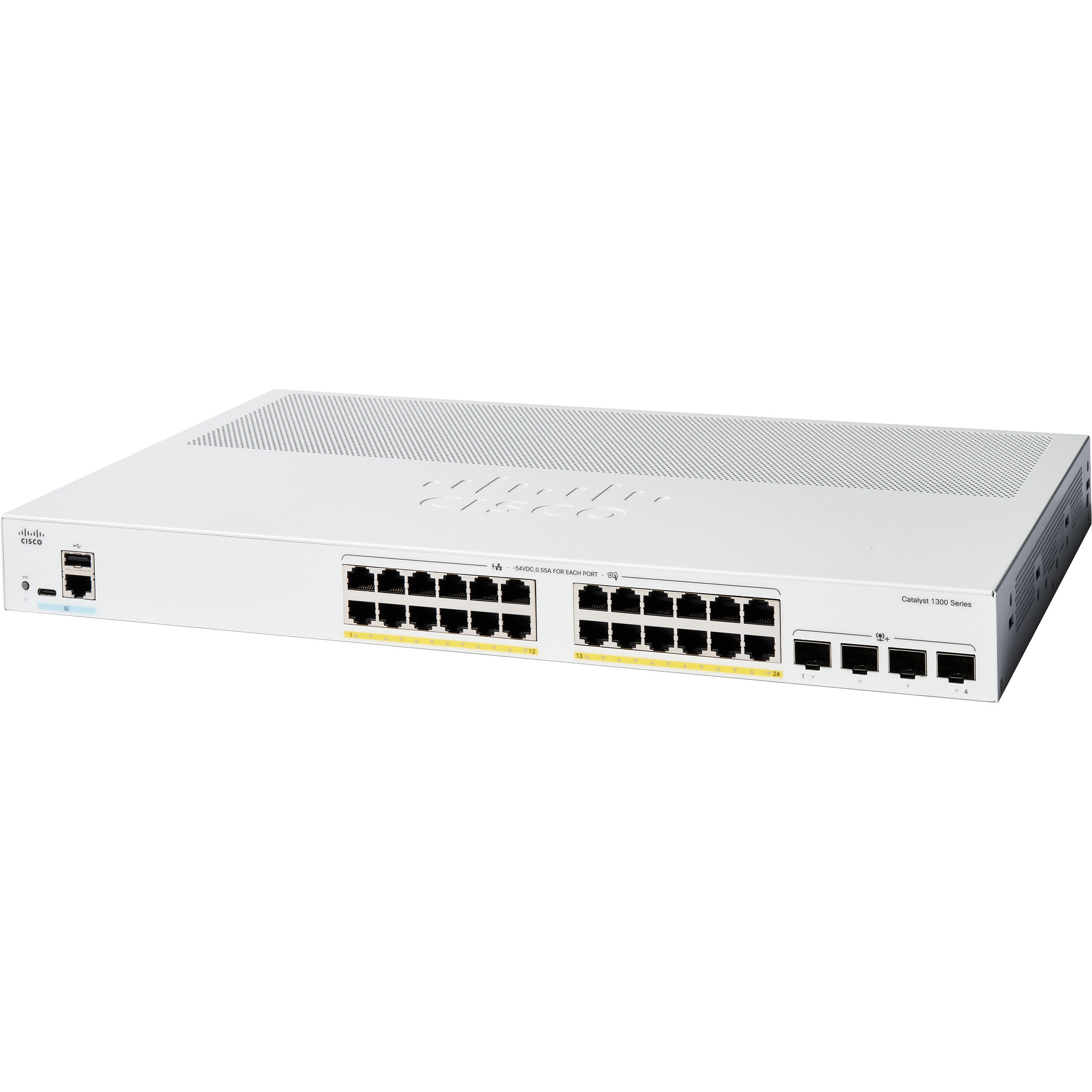 C1300-24P-4X Catalyst 1300 マネージド スイッチ 24 ポート GE PoE 4x10GE SFP+ 金属筐体 静音ファンレス 1台 Cisco(シスコ) 【通販モノタロウ】