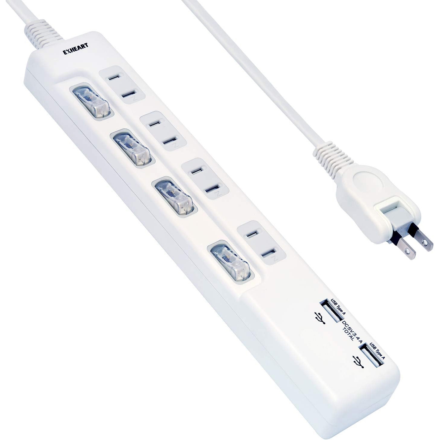 ツインエンジェル USBポート付きテーブルタップ(クルミver.) ツインエンジェル USBポート付きテーブルタップ(クルミver