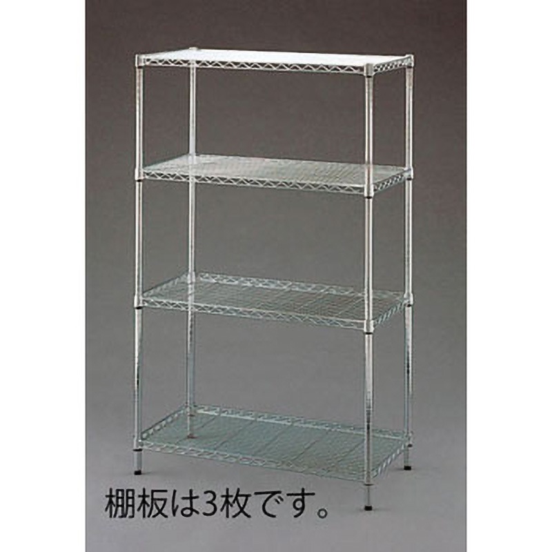 EA976AJ-1 910x460x 900mm メタルラック エスコ 3段 スチール 棚段数3