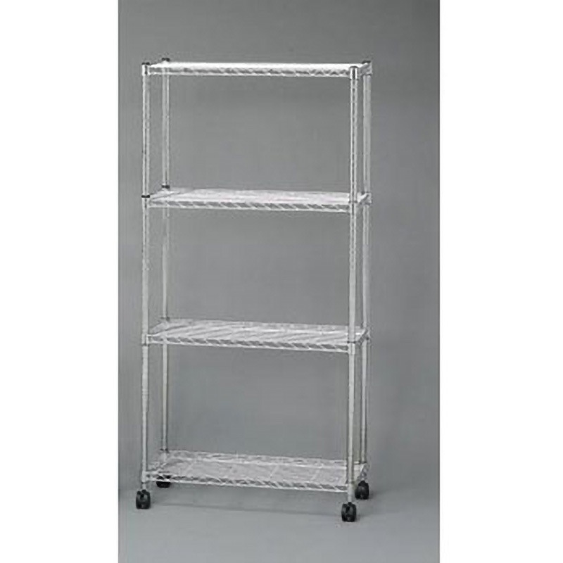 EA976AJ-87 760x360x1560mm メタルラック(キャスター付) エスコ 4段 スチール 棚段数4