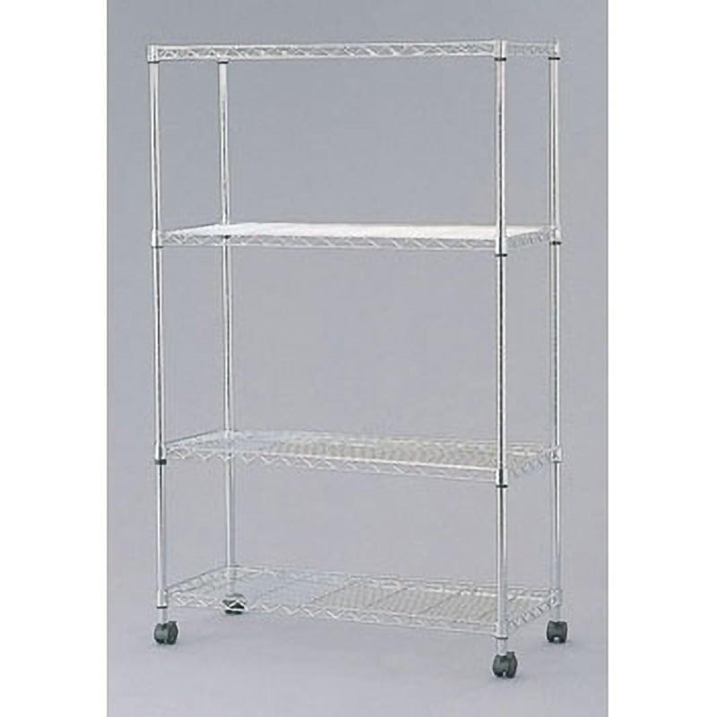 EA976AK-8 800x350x1490mm メタルラックミニ(キャスター付) エスコ スチール 耐荷重75kg/段