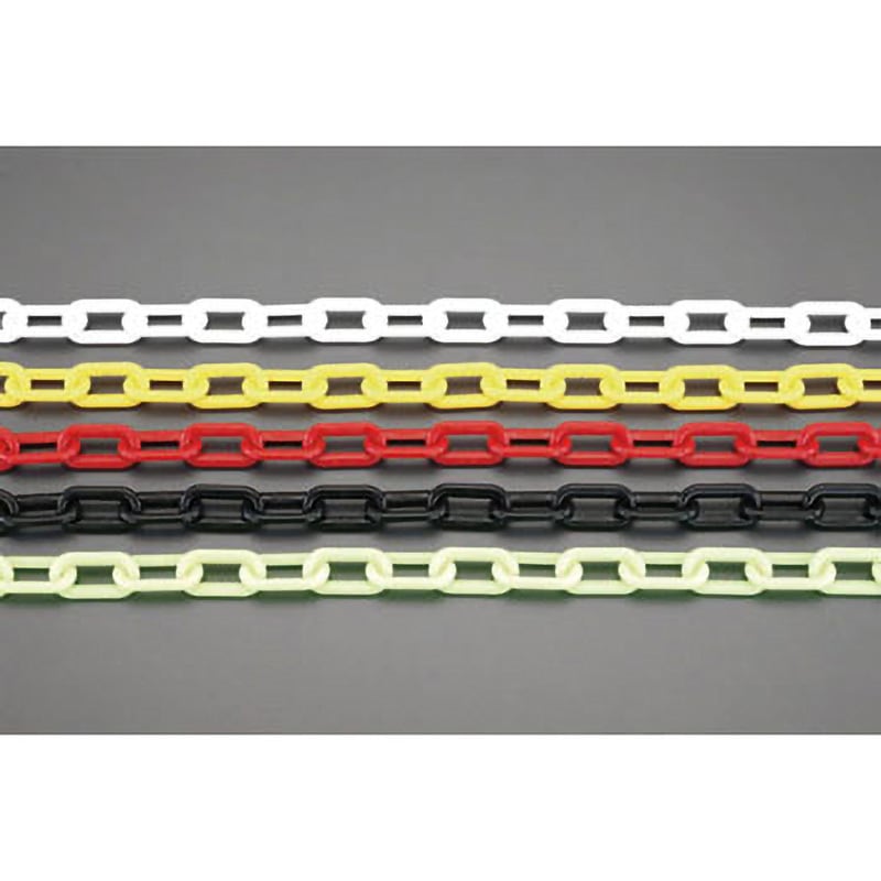 EA980A-61 8.0mmx10m プラスチックチェーン(白) エスコ 1個 EA980A-61