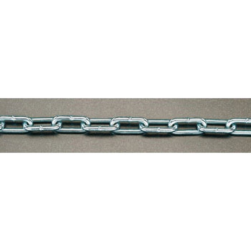 EA980SE-44 4.0mmx30m リンクチェーン(スチール製/ユニクロメッキ) エスコ 荷重100kg