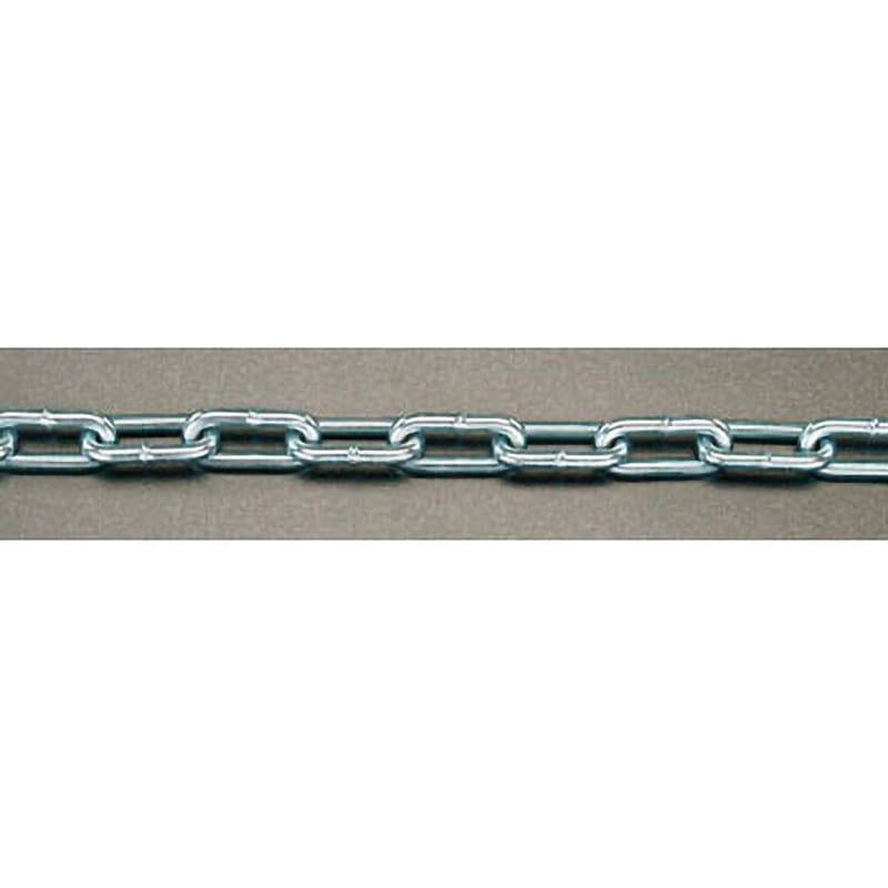 EA980SE-63 5.5mmx10m リンクチェーン(スチール製/ユニクロメッキ) エスコ 荷重200kg