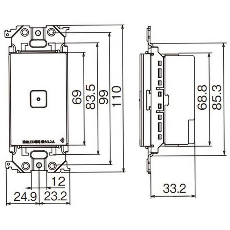 WTY24173W アドバンスシリーズ リンクプラス タッチ LED調光スイッチ パナソニック(Panasonic) 親器・受信器 -  【通販モノタロウ】