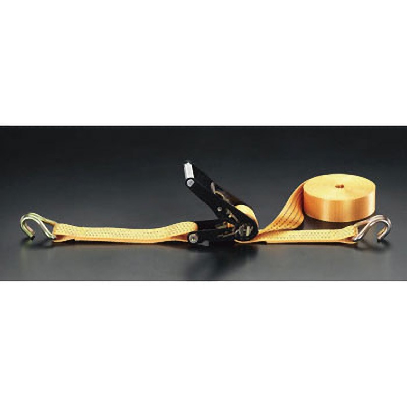 EA982B-3 50mmx8.2m/1300kg ベルト荷締機(ラチェット式) エスコ クロスフック ベルト長さ巻取側7.9m  EA982B-3 5,511円