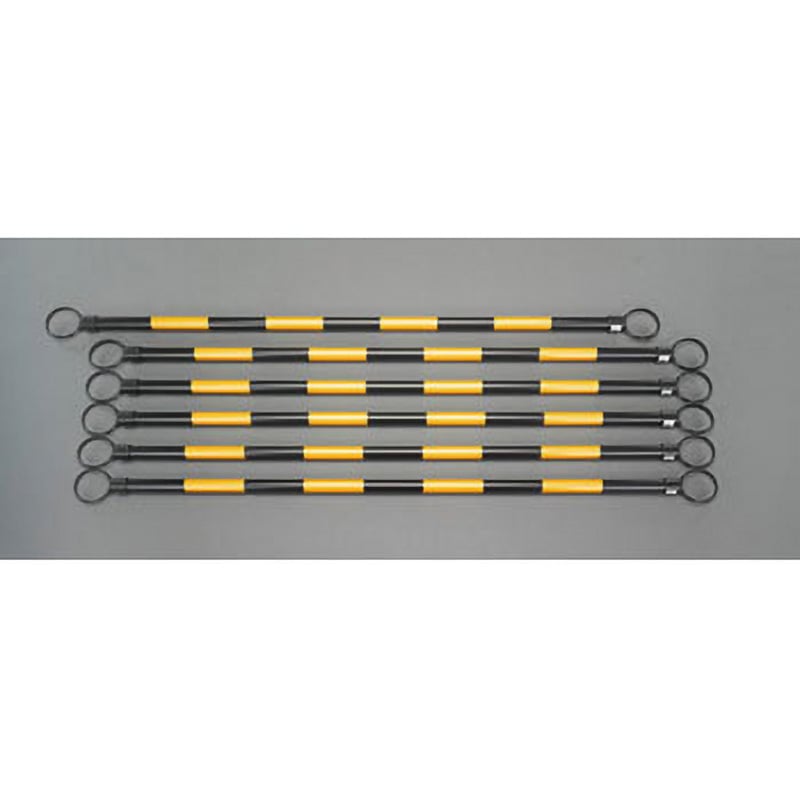 EA983FV-2 2.0m ガードバー(黄/黒-6本) エスコ 全長2200mm 1個 EA983FV-2 6,613円