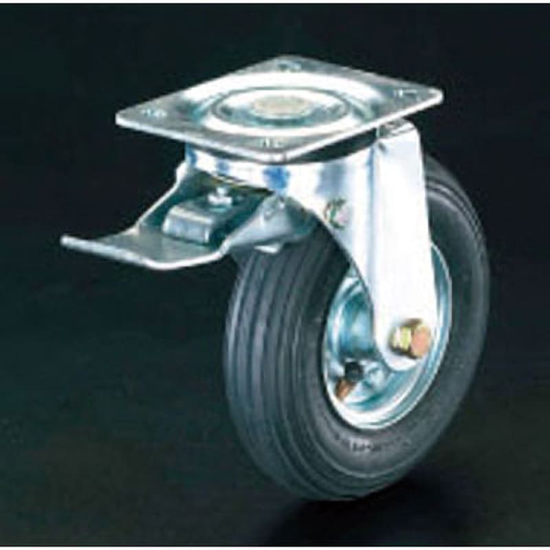 EA986HH-2 220mm キャスター(自在・空気入・前輪ブレーキ) エスコ チューブ入りエアータイヤ車輪 許容荷重98daN 19,053円