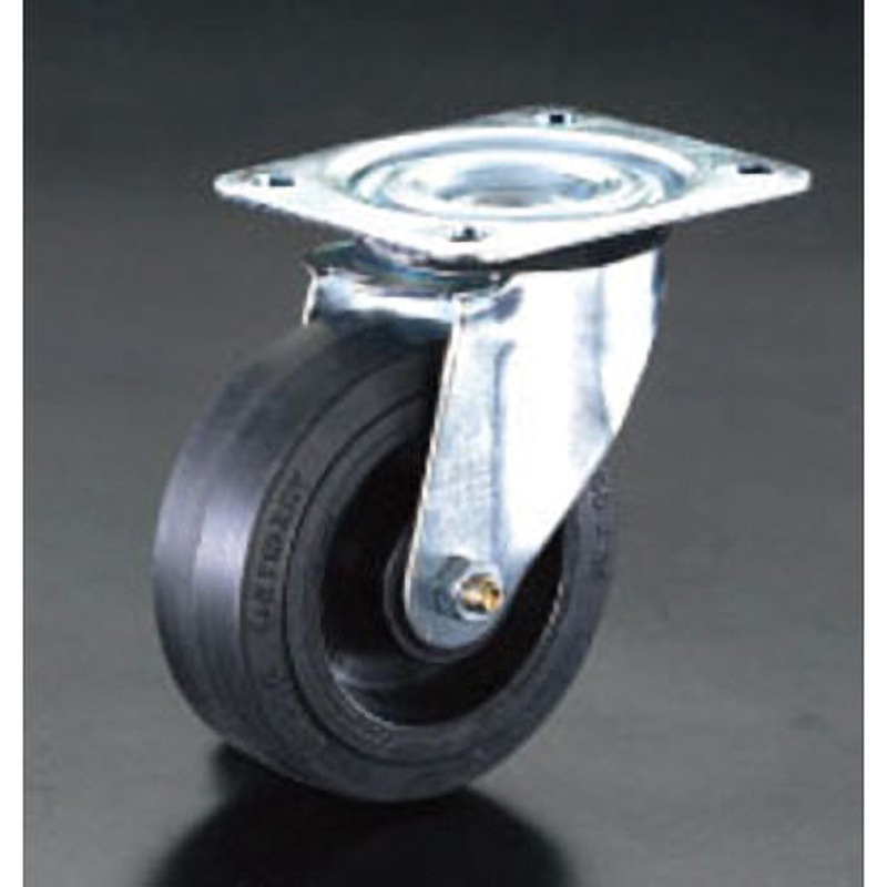EA986HY-125 125mm キャスター(自在金具) エスコ ソリッドラバー車輪 許容荷重150daN