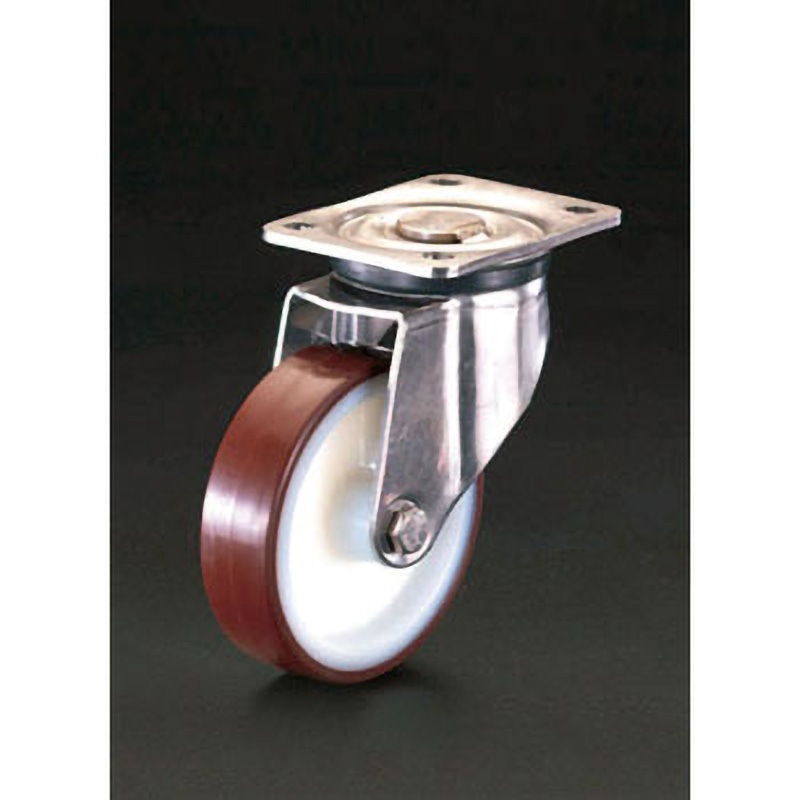 EA986LH-75 75mm キャスター(自在金具・ステンレス製) エスコ ポリウレタン車輪 許容荷重200daN 19,500円