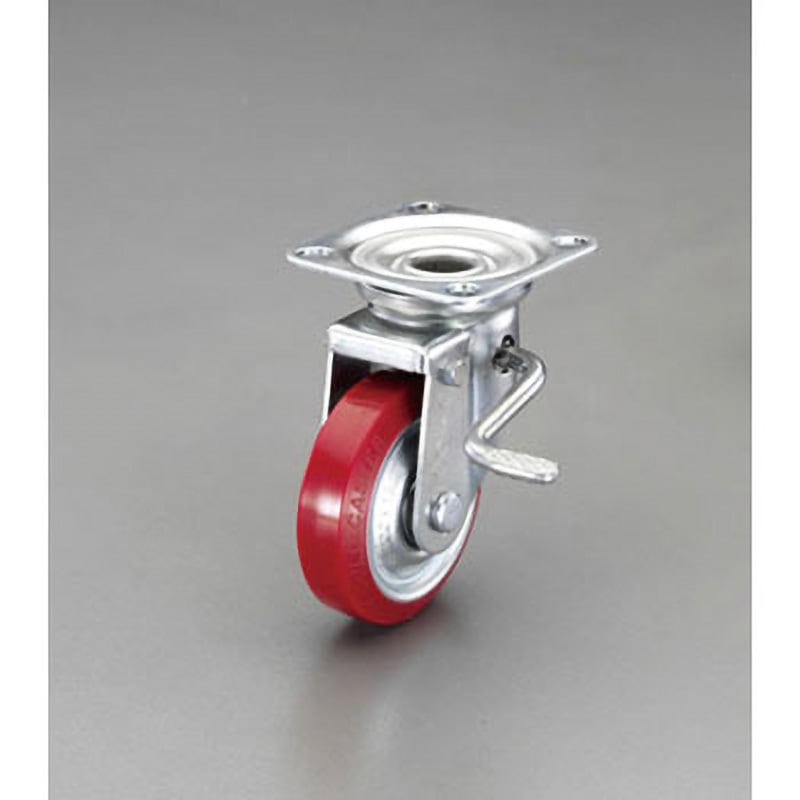 EA986PN-84 150mm キャスター(自在金具・ブレーキ付) エスコ ストッパー有り ウレタン車輪 車輪幅38mm  EA986PN-84 6,789円