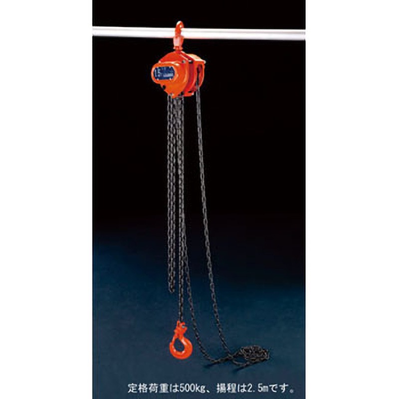 EA987CJ-2.5 0.5tonx2.5m チェーンブロック エスコ 荷重500kg