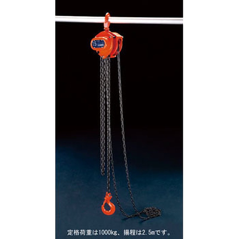 EA987CK-2.5 1.0tonx2.5m チェーンブロック エスコ 荷重1000kg