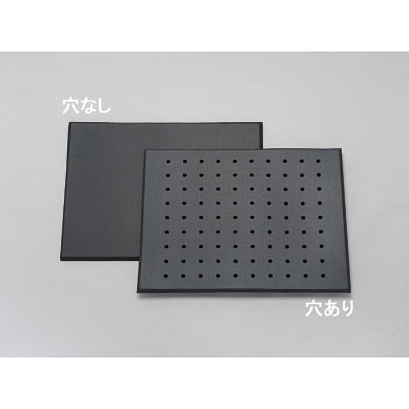 EA997RY-106 450x 750mm 疲労軽減マット(穴あり) エスコ ブラック色 厚さ17mm  EA997RY-106