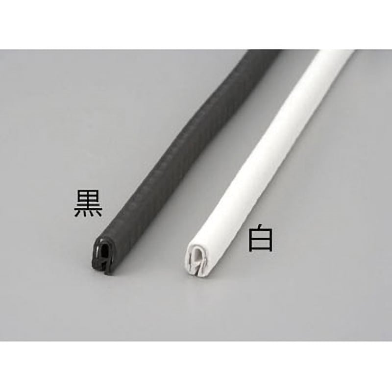 EA997XS-0.8 0.8mmx15m トリム(ファインサンド/黒) エスコ 適合板厚0.6～1.2mm 1個