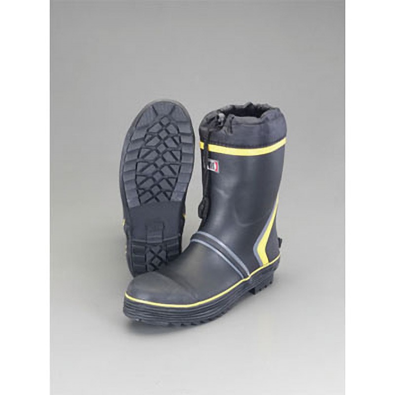 EA998RT-24.5 24.5-25.0cm 安全長靴 エスコ ブラック色 踏抜き防止機能 鋼(JIS S級相当)製先芯