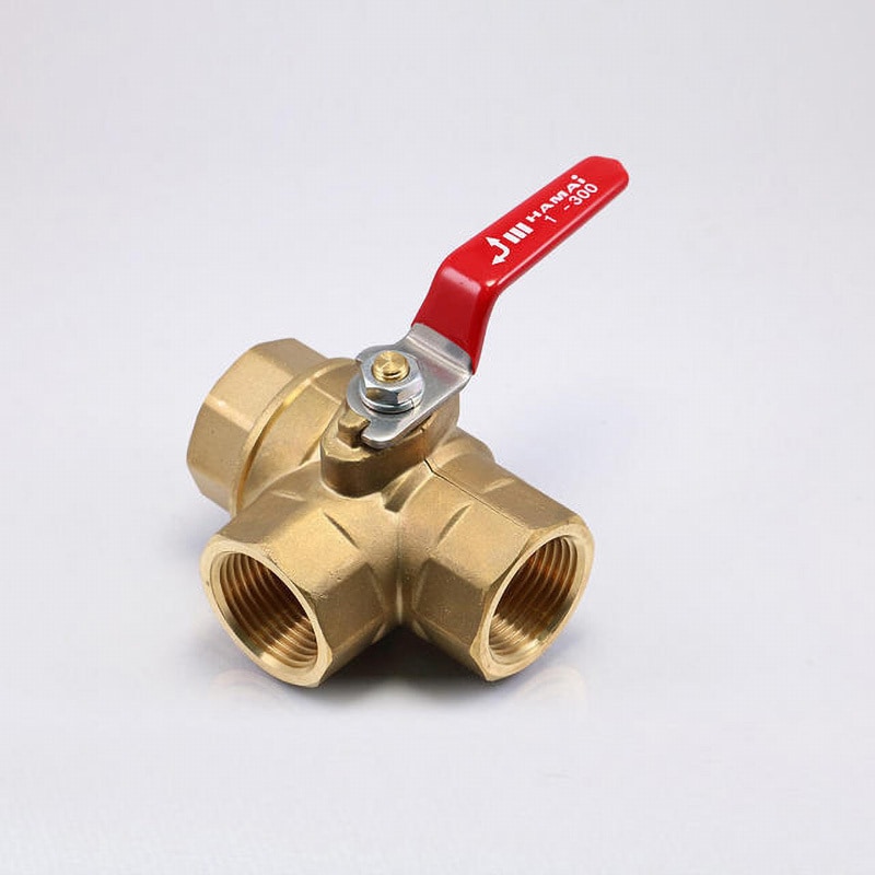 RBS-182-25Rc 黄銅製三方ボールバルブ ハマイ ねじ込み形 黄銅(真鍮) 呼び径(B)1  RBS-182-25Rc