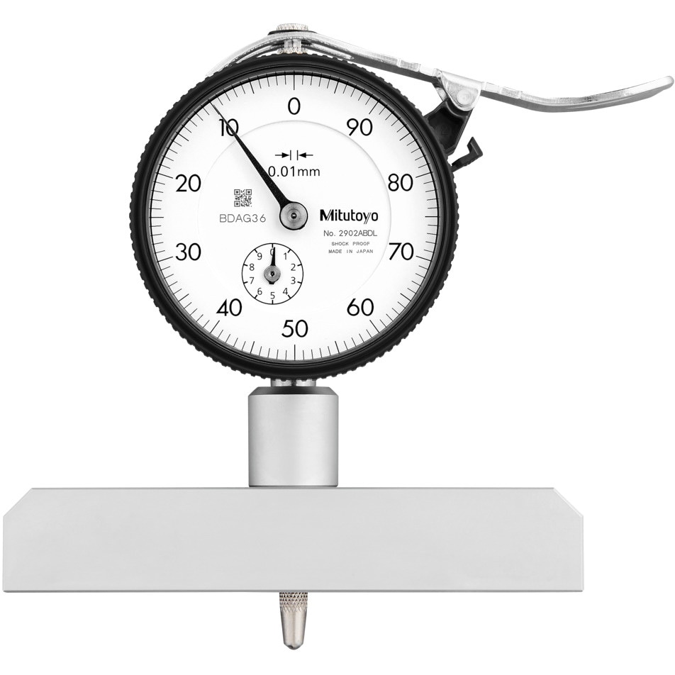 7220A(ミツトヨ実施校正書・トレーサビリティ体系図付) ダイヤルデプスゲージ Mitutoyo(ミツトヨ) 測定範囲0～200mmベース長100mm