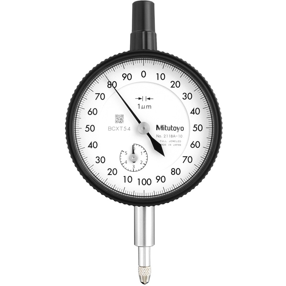 2118A-10(ミツトヨ実施校正書・トレーサビリティ体系図付) 標準形ダイヤルゲージ(目量0.001mm) Mitutoyo(ミツトヨ) 連続目盛/宝石入仕様 測定範囲5mm