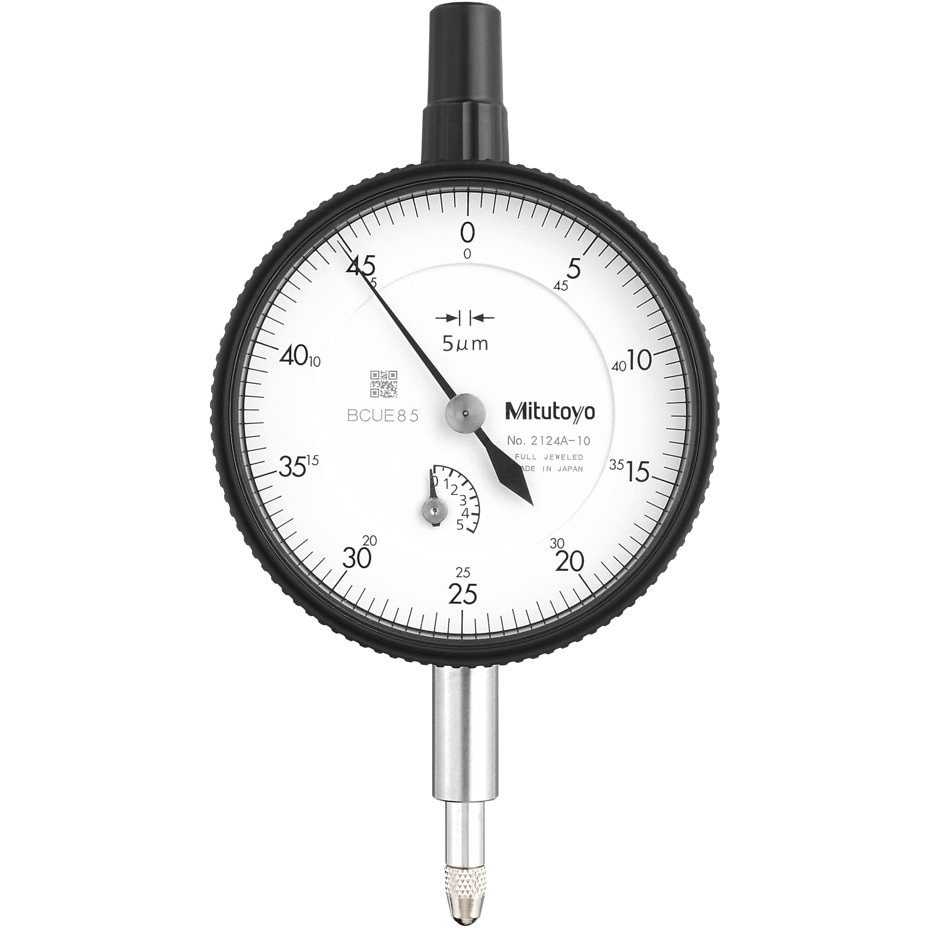 2124A-10(ミツトヨ実施校正書・トレーサビリティ体系図付) 標準形ダイヤルゲージ(目量0.005mm) Mitutoyo(ミツトヨ) 連続目盛/宝石入仕様 測定範囲5mm