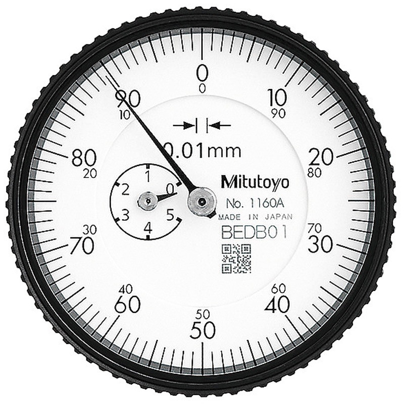 1160A(英語版一般校正証明書付) 小型ダイヤルゲージ Mitutoyo(ミツトヨ) 目量0.01mm測定範囲5mm