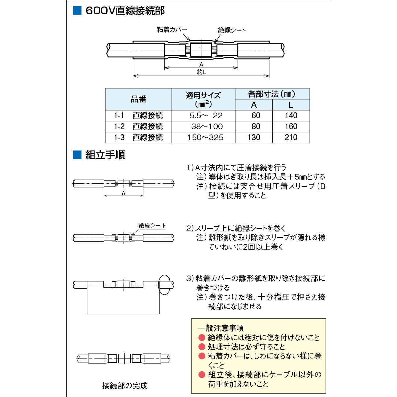 アイラップ 直線接続部 1組 1-2