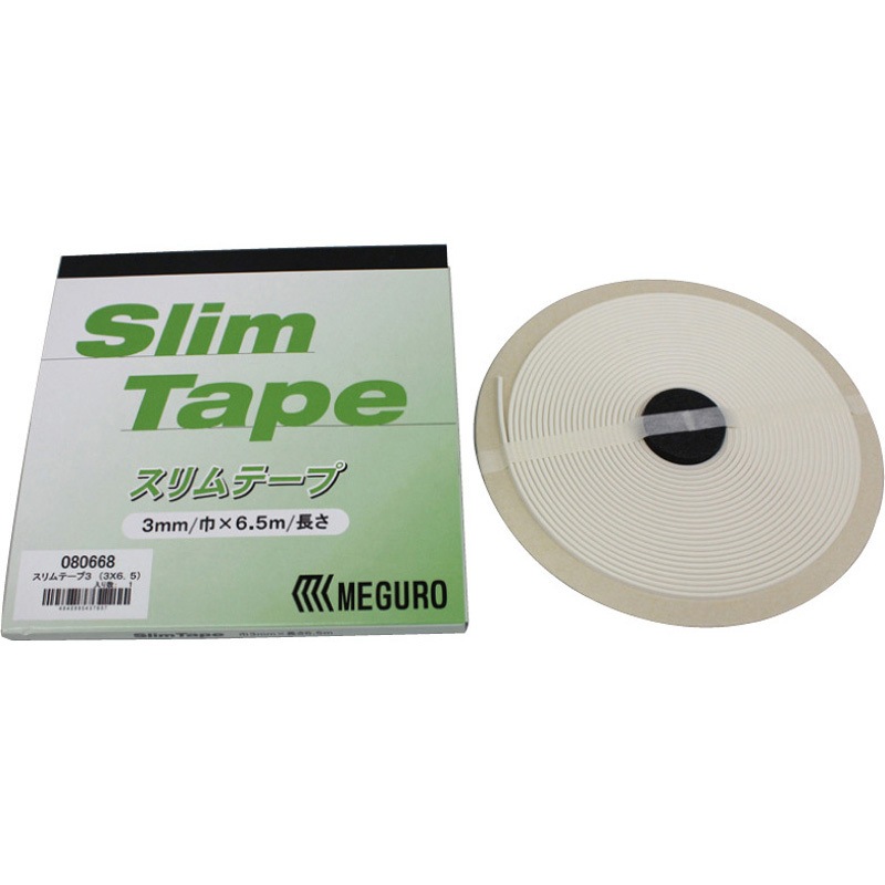 080668 MK Slimテープ 3mm メグロ化学 長さ6.5m 1箱(12巻)
