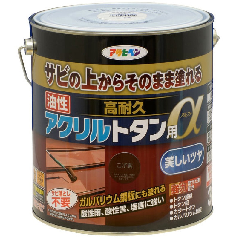 ー 油性高耐久アクリルトタン用α 1缶(3kg) アサヒペン 【通販サイト