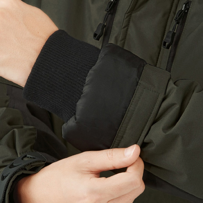 あきページ 48490 防寒ジャンパー(フード付) 48490 自重堂 オックス カーキ色 L