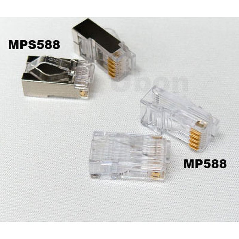 MP588-10P RJ45、RJ48用モジュラープラグ ユーボン より線・単線共用 1袋 - 【通販モノタロウ】