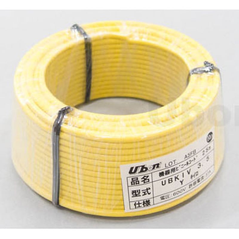 UBKIV 3.5 Y 機器用ビニルコード KIV (短巻) ユーボン 導体外径4.1mm 1巻(25m)