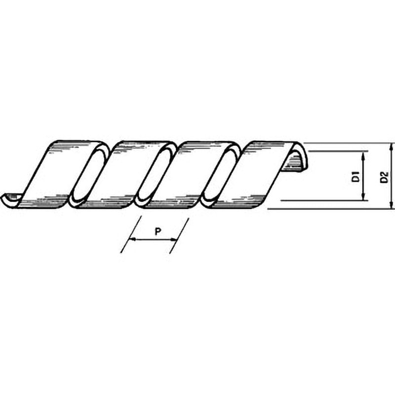 USP-12B スパイライルチューブ USPシリーズ ユーボン 黒色 1袋