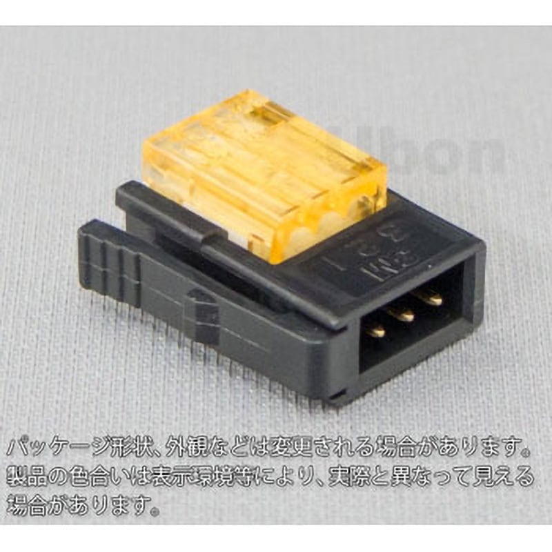 37103-3163-000FL(O) ミニクランプ(センサ用)3極 ユーボン 電線被覆外径1.2～1.6mm 1箱(100個)