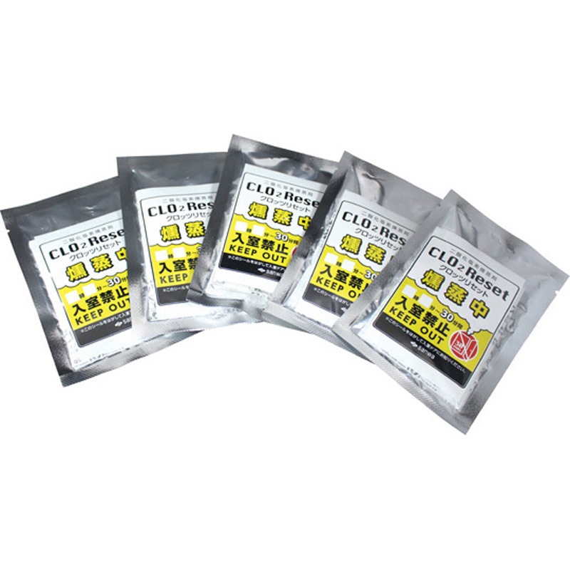 グランド牧場 セレクトセール 907-555 二酸化塩素燻蒸剤CLO2Reset クロッツリセット 5袋入 三 日用品