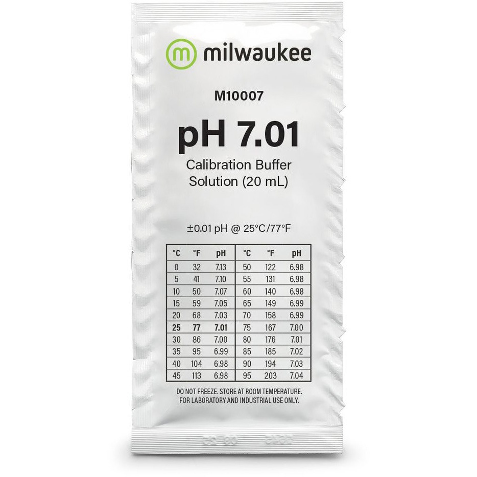 M10007B pH標準液(20mL×25袋) Milwaukee(ミルウォーキー) pH値7.01  1セット M10007B