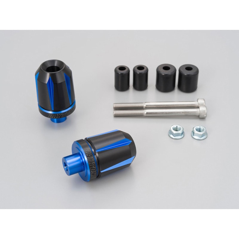 91006 PREMIUM ZONE バーエンドプラグ スクラッチTYPE ブルー DAYTONA(デイトナ) 全長50.5mm 1個