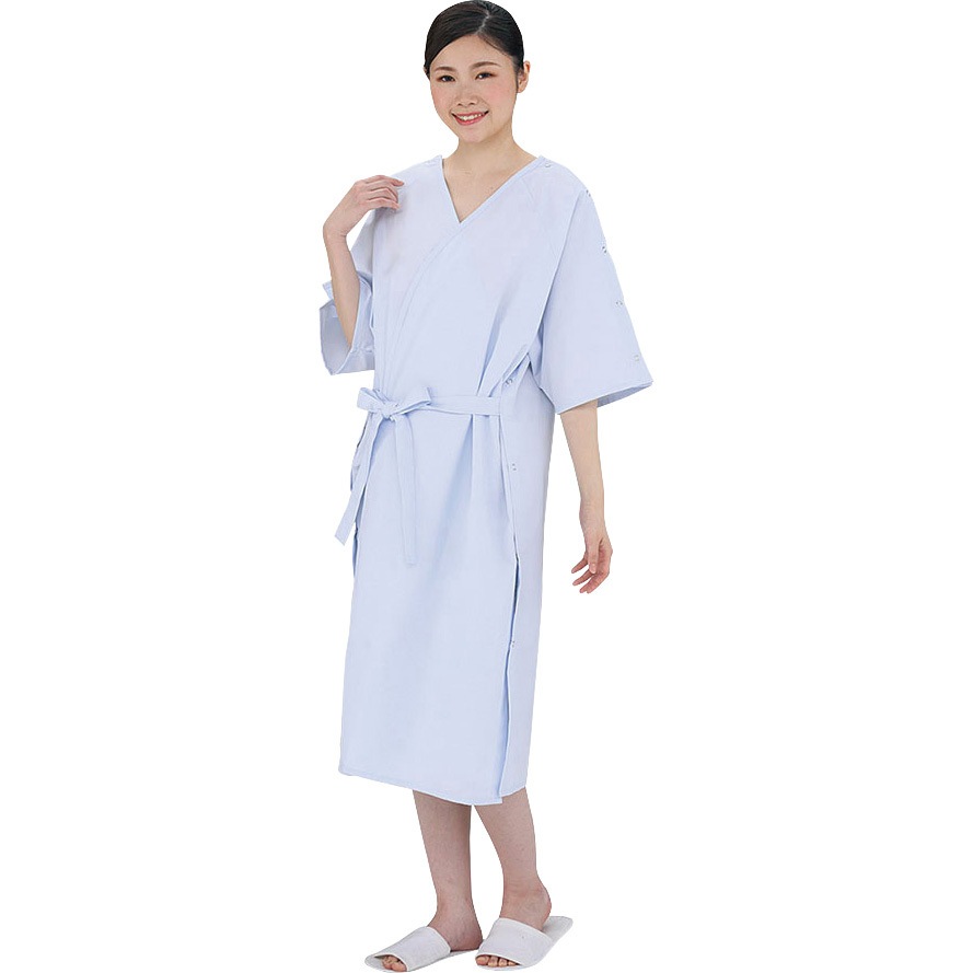 M862153-007 術前・術後衣 男女兼用 サックス フリー 1枚 メディーズ 【通販モノタロウ】