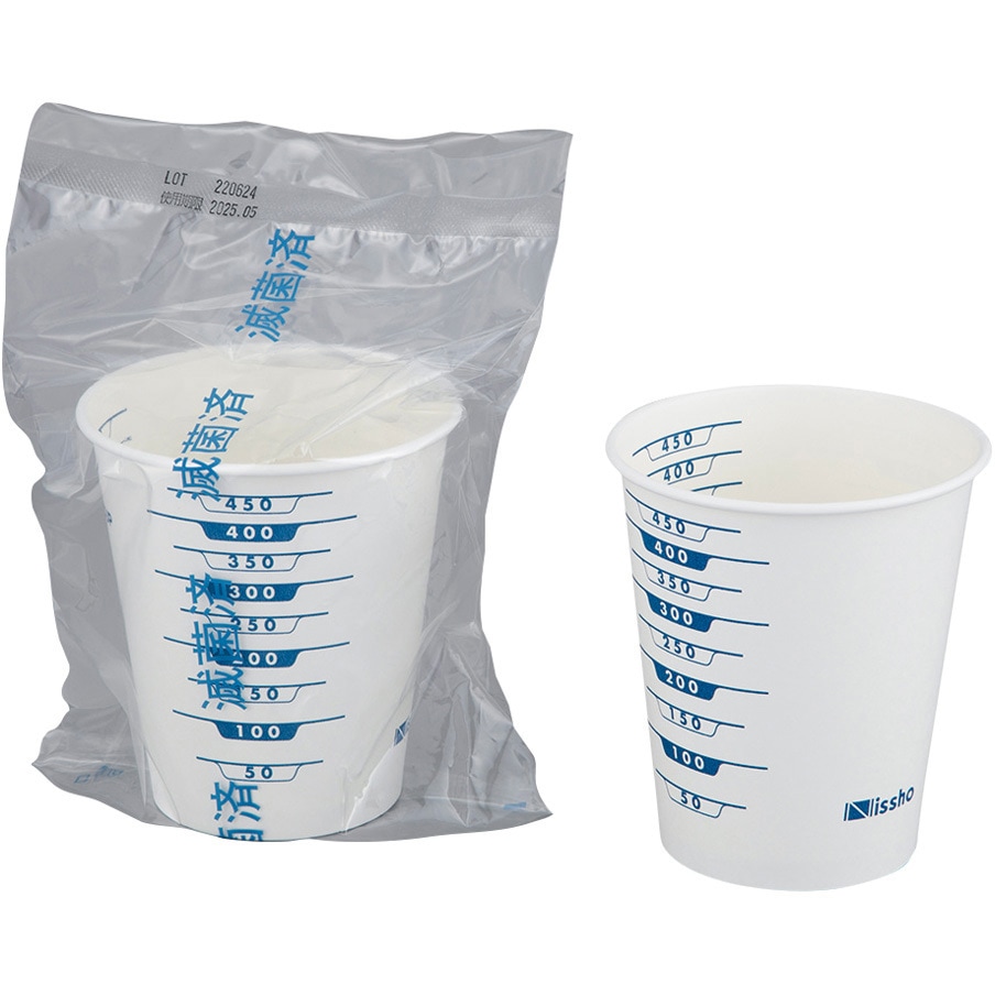 500 滅菌カップ 日昭産業 500mL 1箱(50袋×1個) 【通販モノタロウ】