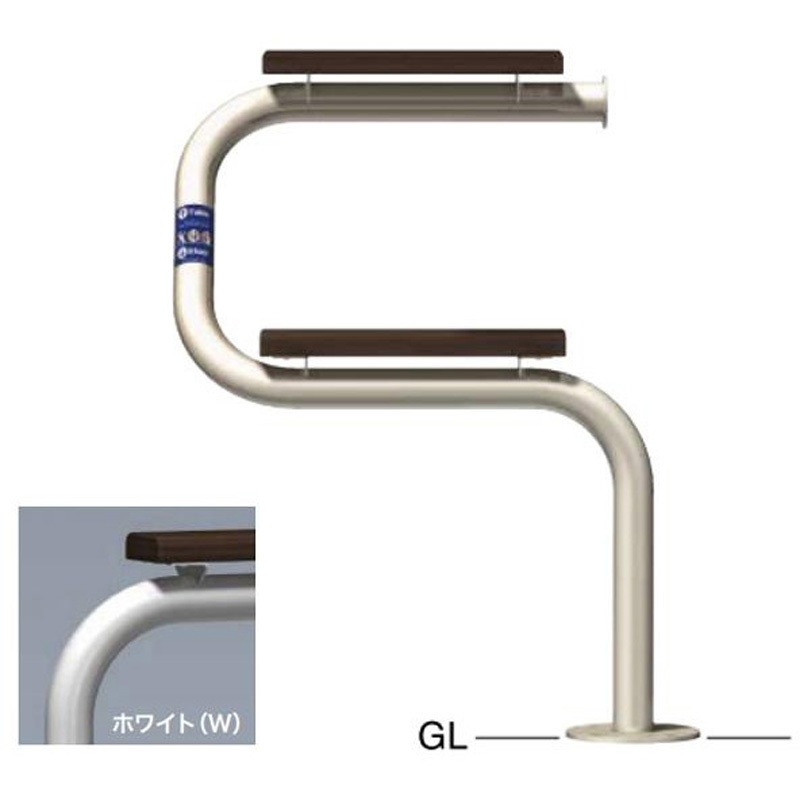 SPB-7B-L(W) サポーター スマートベンチ ベース式 左側仕様 サンポール 寸法Φ60.5(t2.8) WP650×H1000mm