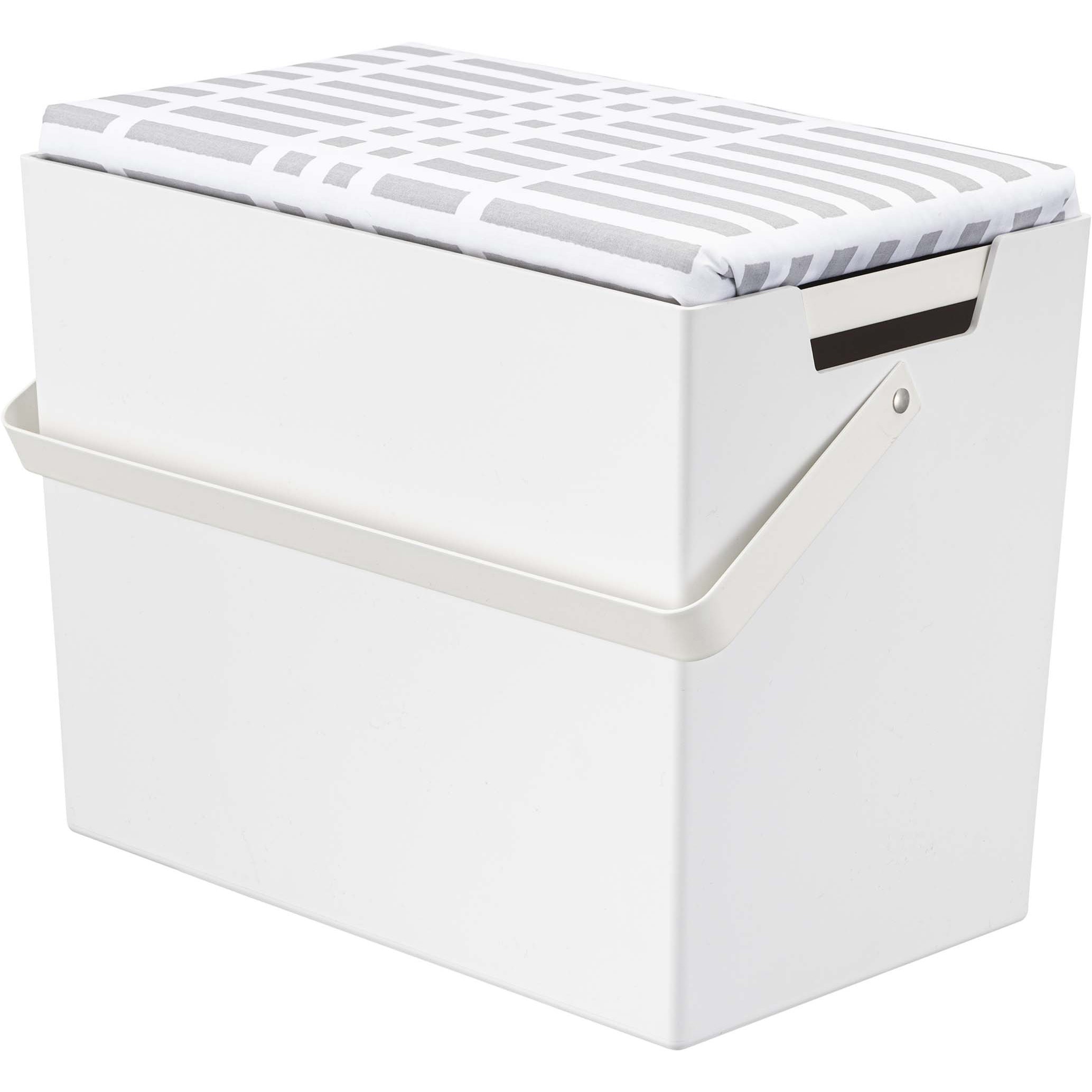 5459 北欧暮らしの定番 アイロン掛けできる蓋付きアイロン収納ケース チェック グレー 1個 山崎実業 【通販モノタロウ】