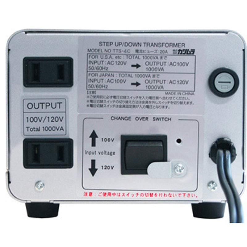 120V 100V 変圧器　カシムラ製　海外使用2000w NTI-4 海外国内用大型変圧器1000W 100V⇔110V～130V カシムラ 電源