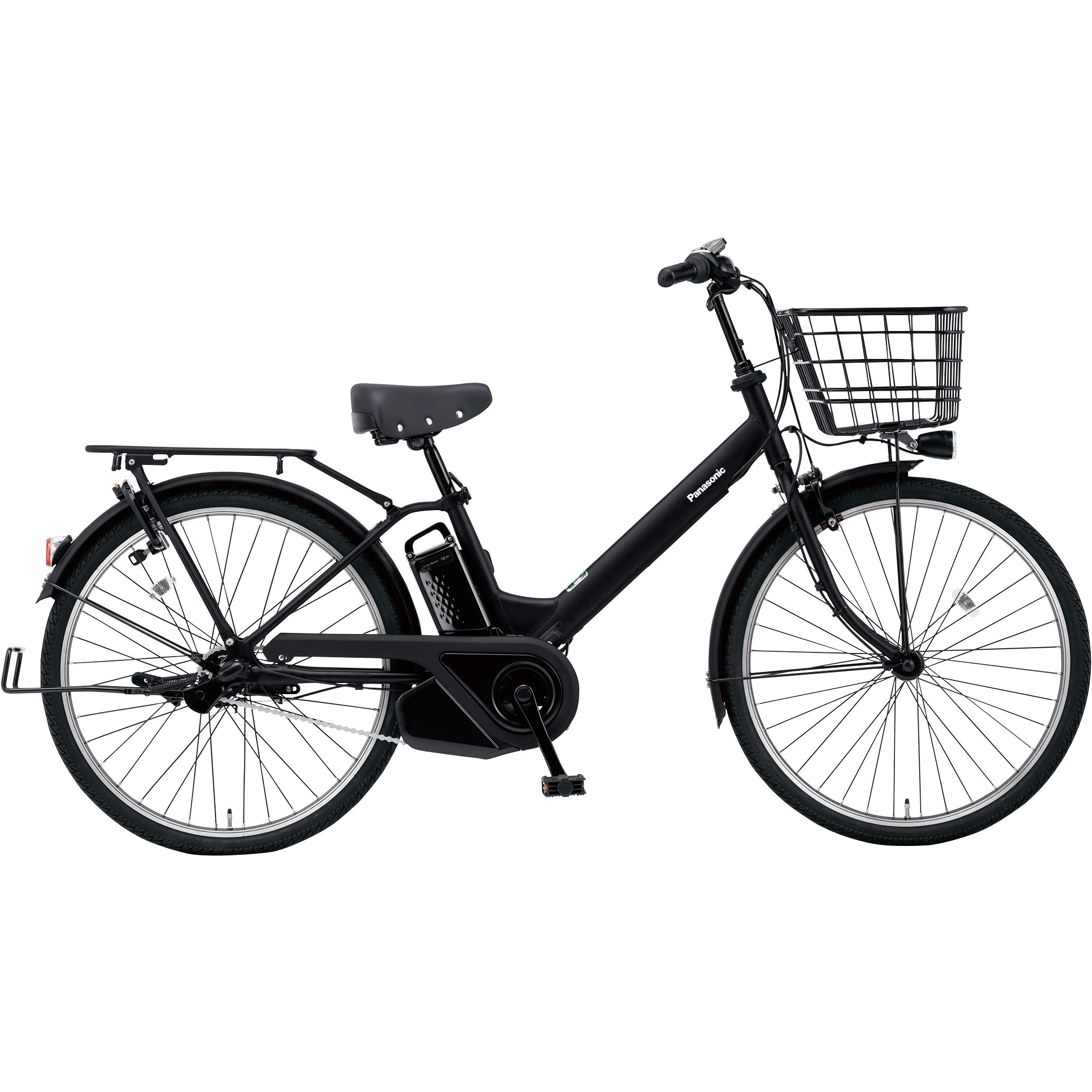 電動自転車 パナソニック 24インチ バッテリー 充電器 カゴ 付き 3