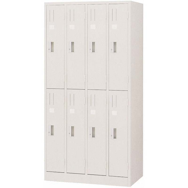 L-87CN ロッカー_ロッカー(シリンダー錠) アイリスチトセ ライトグレー色 人数8人用 幅900mm奥行515mm高さ1790mm  L-87CN