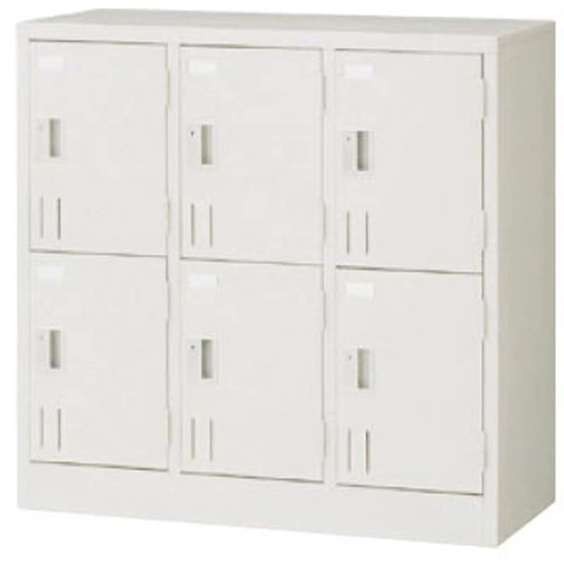 SH-6NB ロッカー_多人数用ロッカー(南京錠式) アイリスチトセ ライトグレー色 幅900mm奥行415mm高さ880mm  SH-6NB